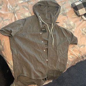 Shein striped button up